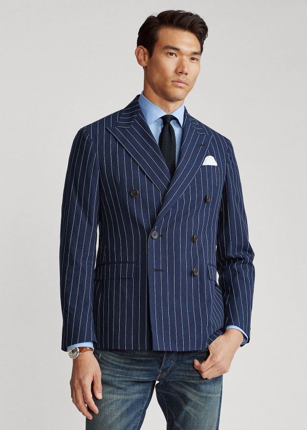 Polo Ralph Lauren Polo Soft Pinstripe Blazer Herre Danmark (XORZP9241)